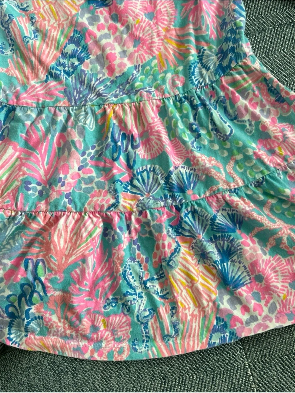 Lilly Pulitzer Girl's Pink Mini Geanna Long Sleeve Cotton Dress - XSmall (2-3)